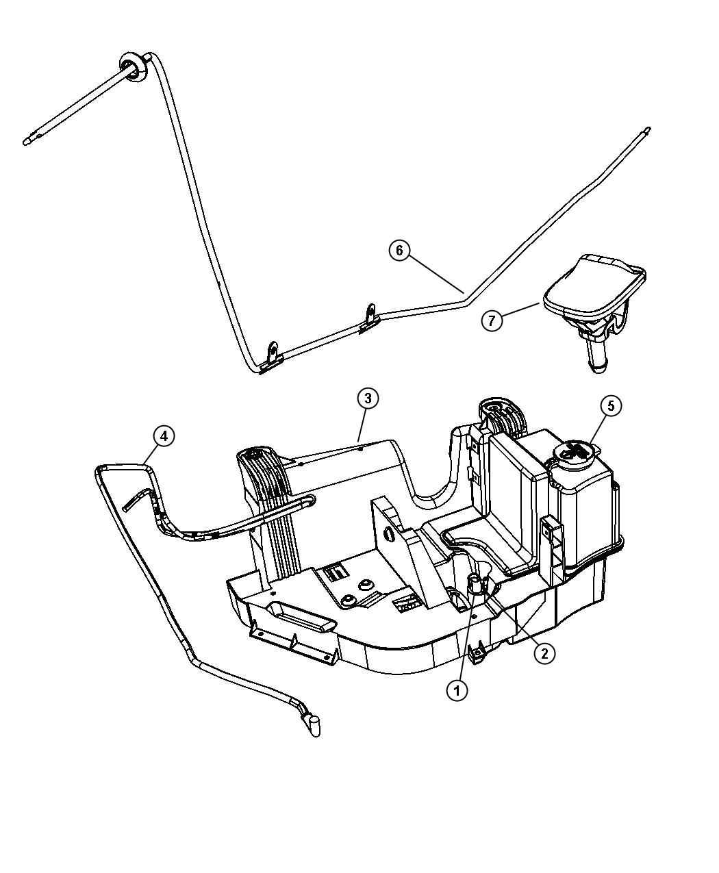 Diagram Front Washer System. for your 2008 Jeep Liberty   