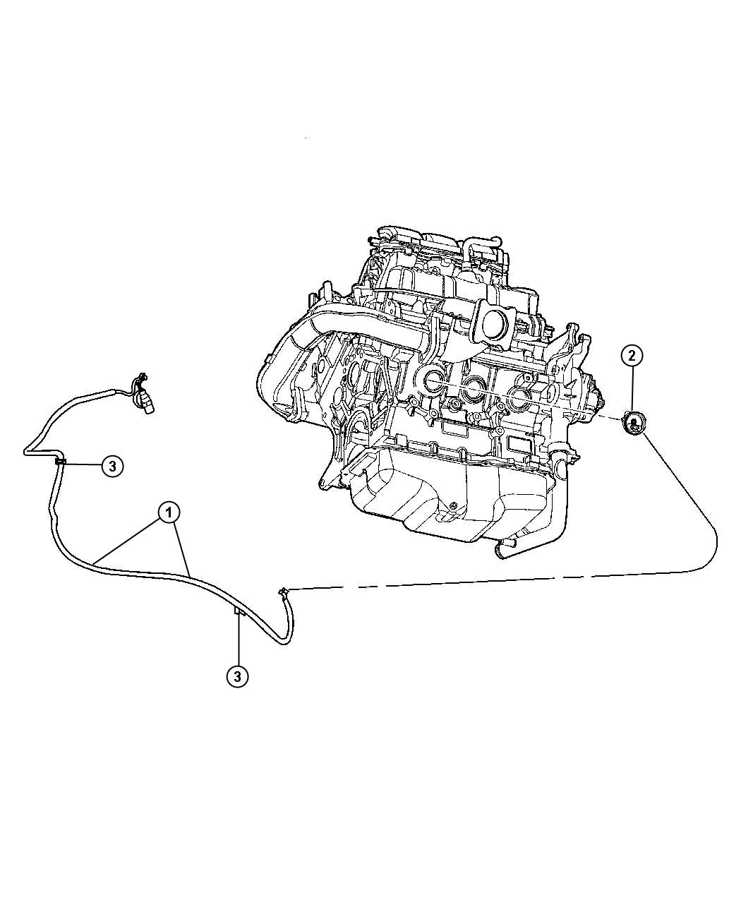 Diagram Engine Cylinder Block Heater 3.8L [3.8L V6 SMPI Engine]. for your 2011 Jeep Wrangler   