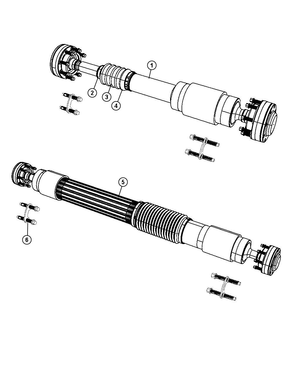 Diagram Shaft, Drive, 1 Piece. for your 2003 Chrysler 300  M 