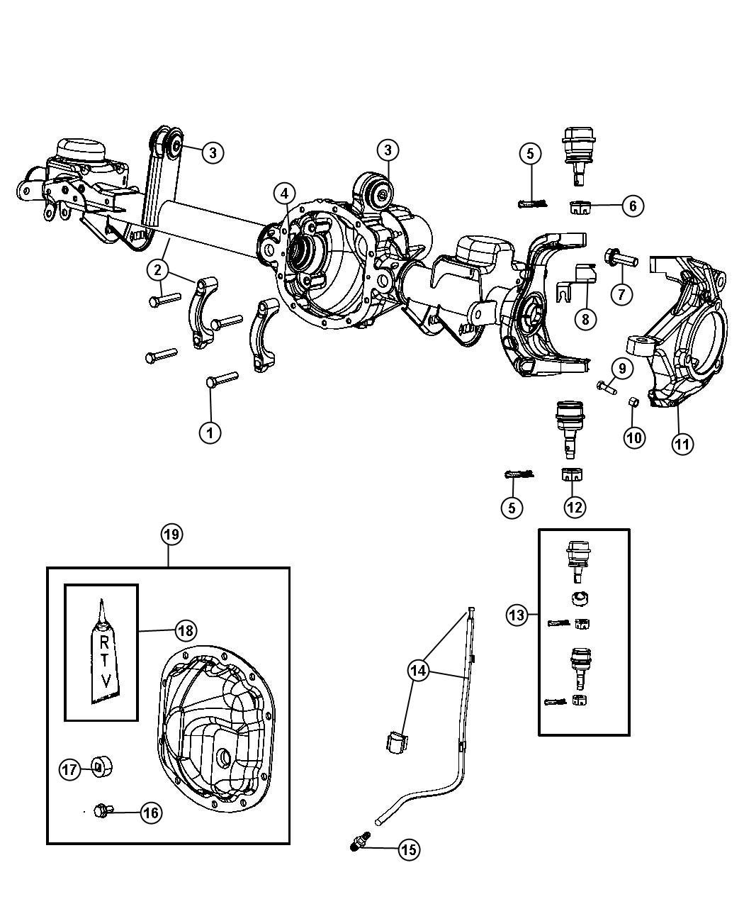 Diagram Housing and Vent. for your Jeep Wrangler  