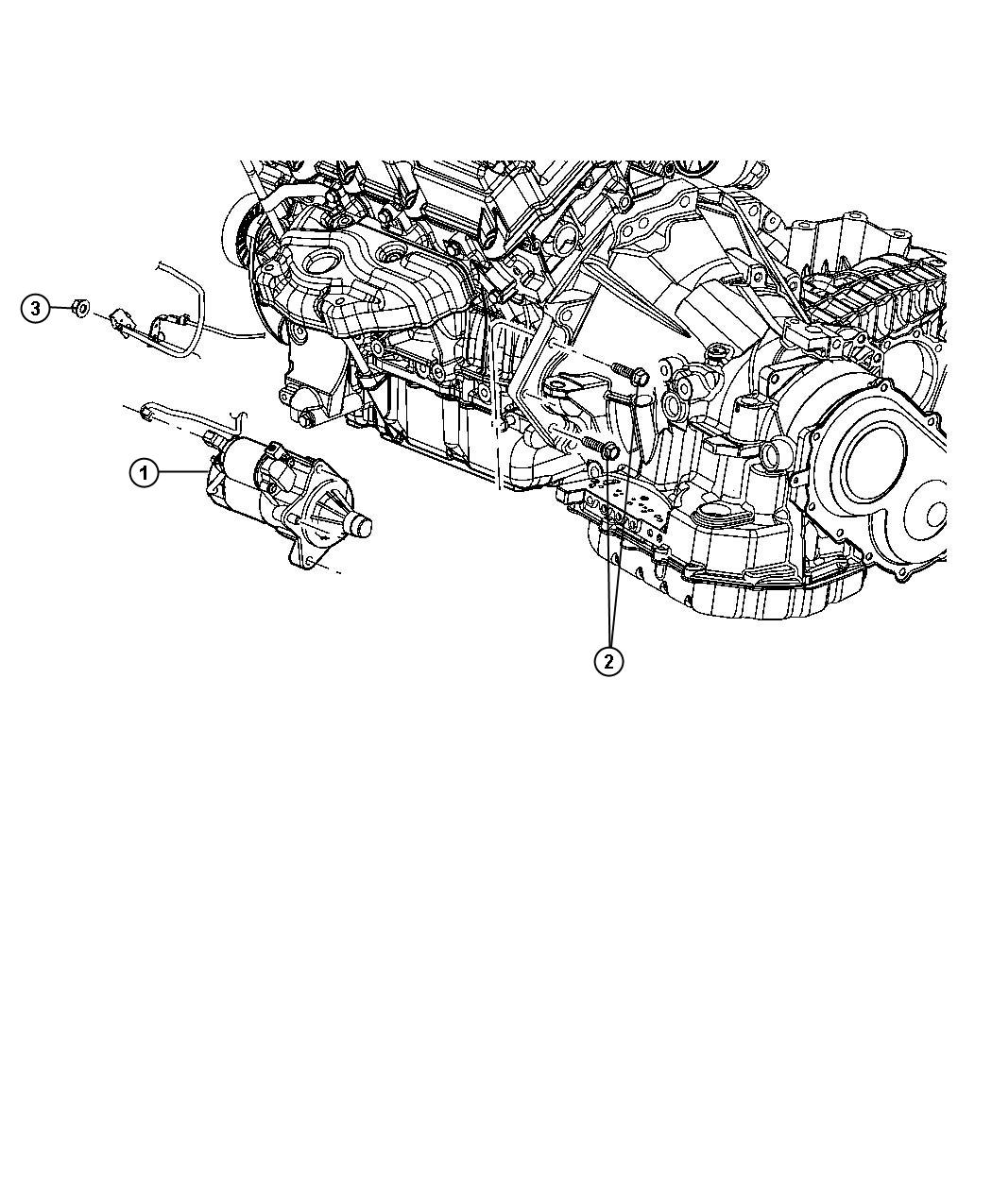 Diagram Starter and Related Parts. for your 2008 Dodge Grand Caravan   