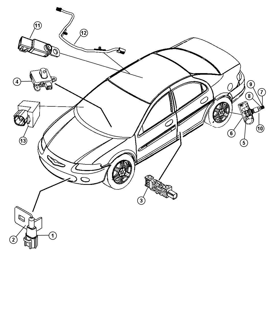 Diagram Sensors Body. for your Chrysler 300 M 