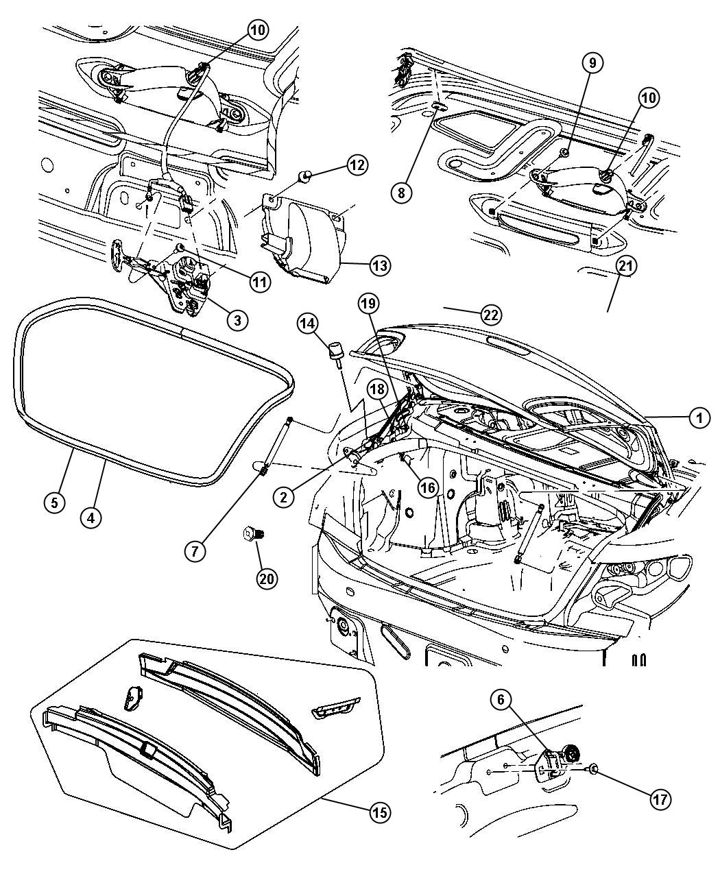 Deck Lid and Related Parts. Diagram