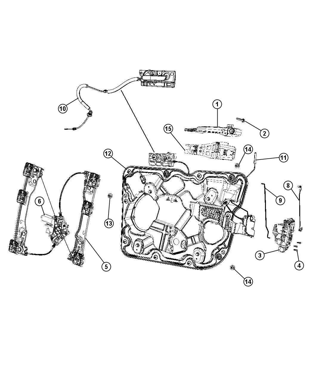 Front Door, Hardware Components. Diagram