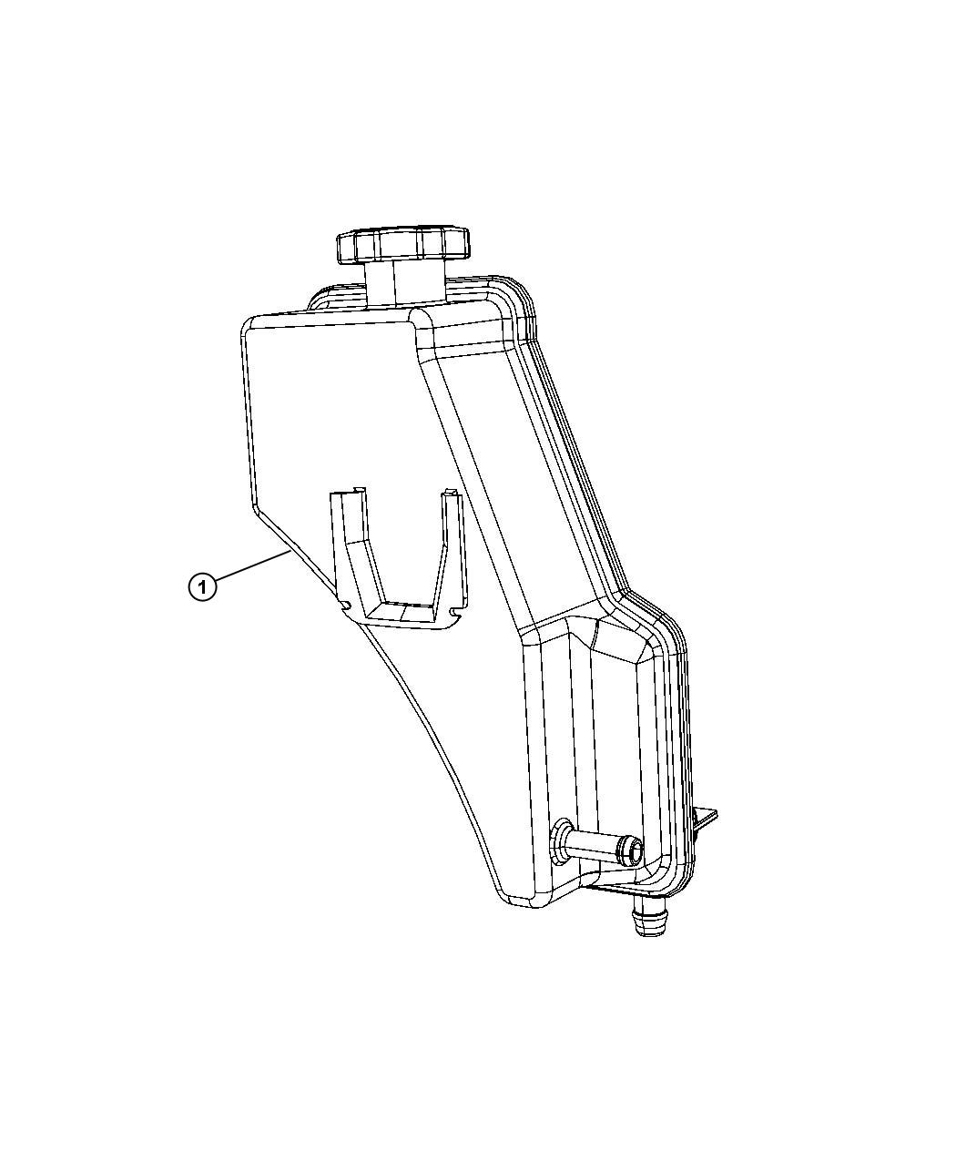 Diagram Power Steering Reservoir. for your Jeep