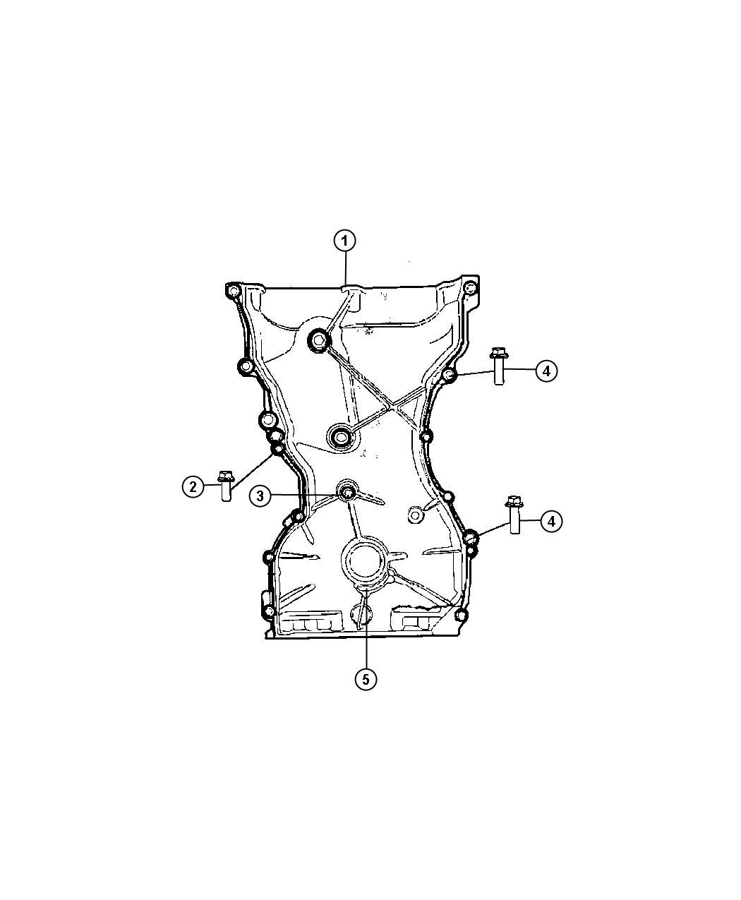 Diagram Timing Case Cover 2.4L [2.4L 4 Cyl PZEV 16V Dual VVT Engine]. for your 2002 Chrysler Town & Country LX  