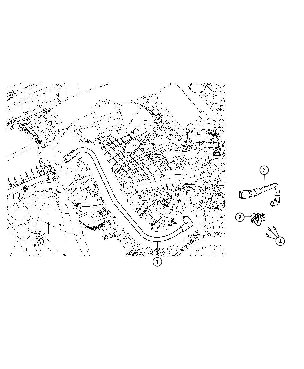 Diagram Crankcase Ventilation 3.6L [3.6L Mid V6 Engine]. for your 2001 Dodge Grand Caravan   