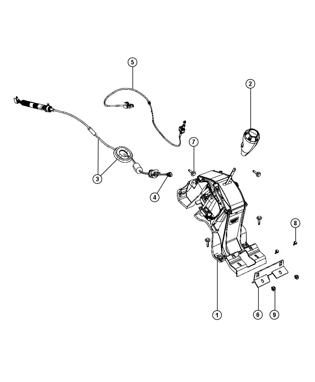 Diagram Gearshift Controls. for your Jeep Compass  