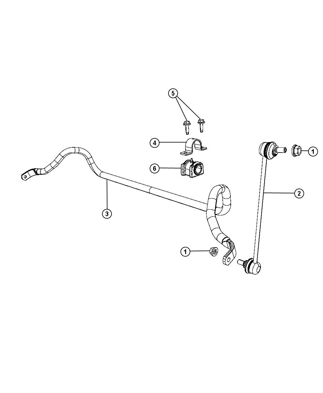 Diagram Stabilizer Bar, Front. for your Jeep Patriot  