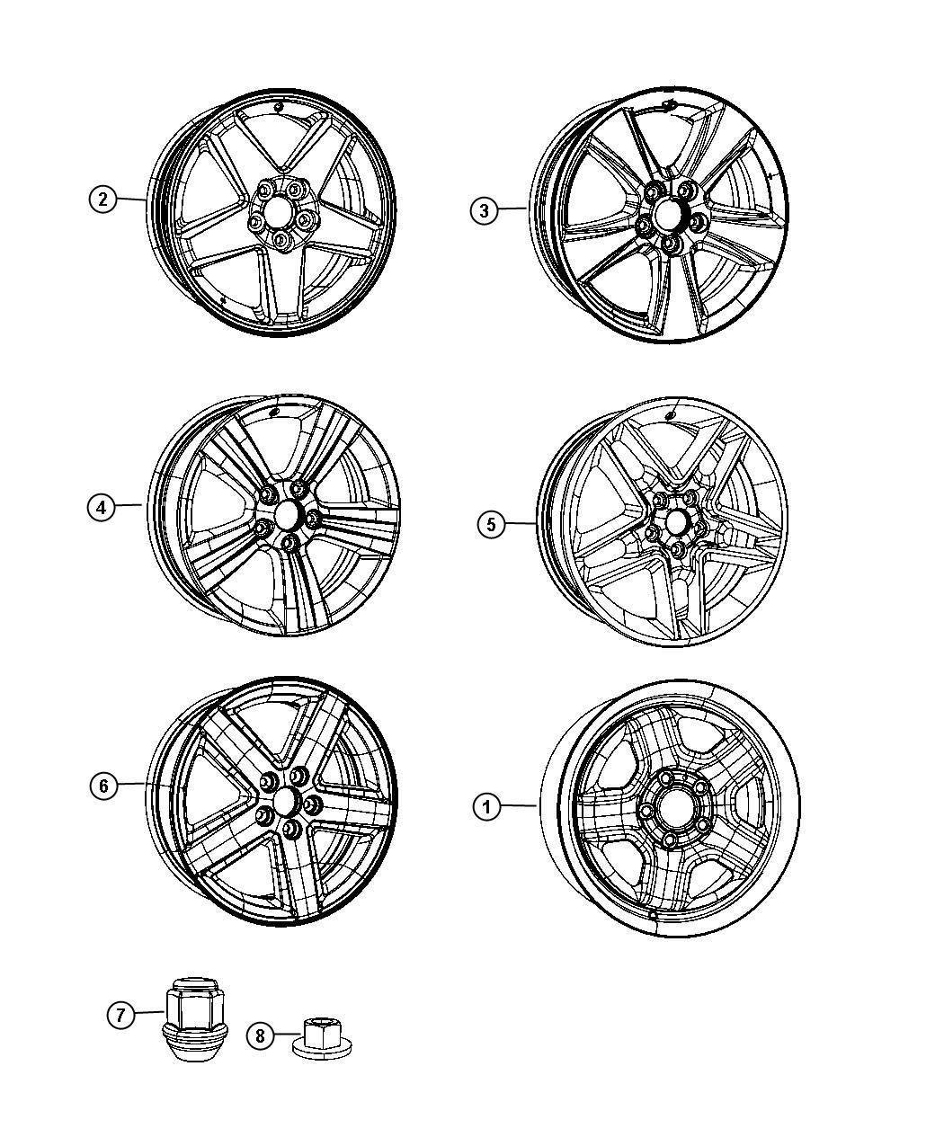 Wheels and Hardware. Diagram