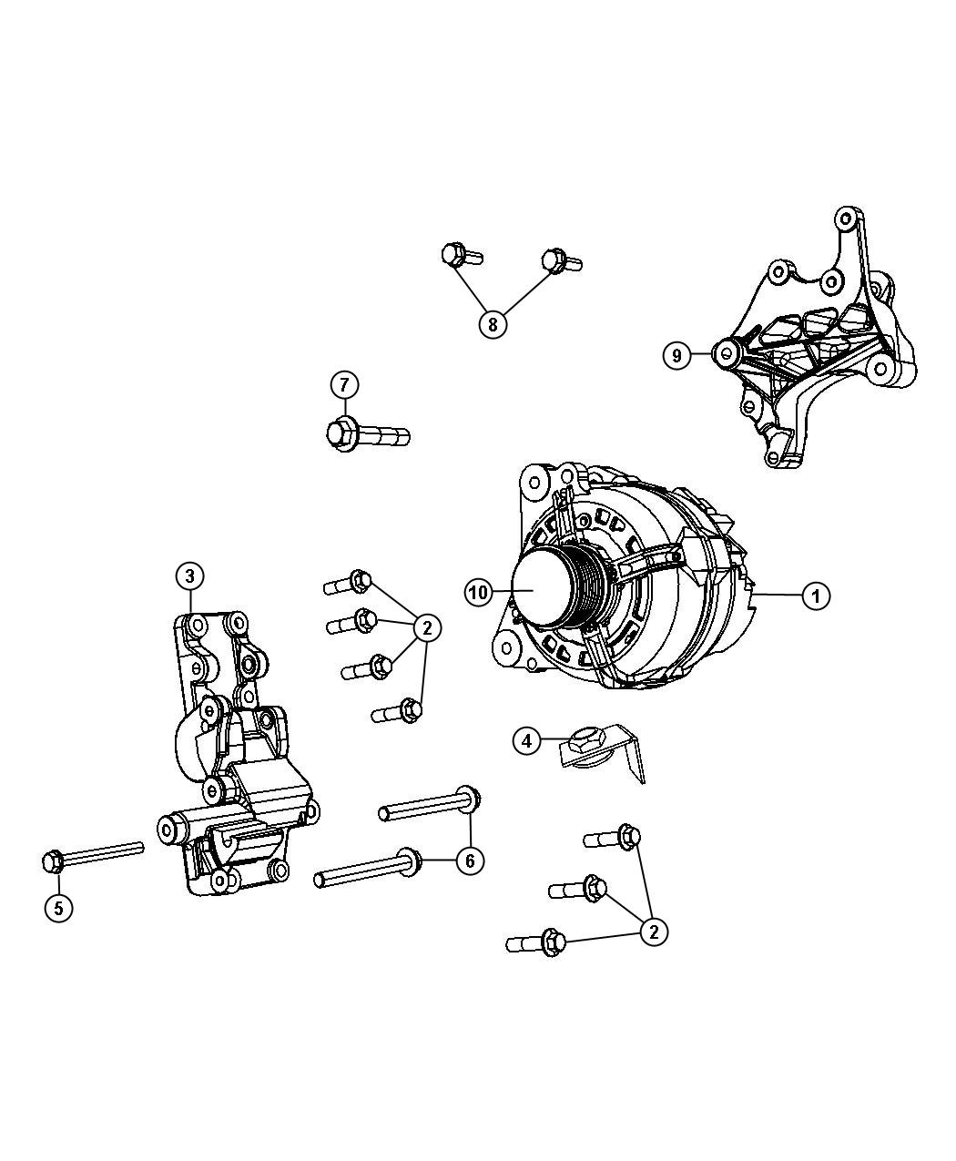 Diagram Generator/Alternator and Related Parts. for your 2004 Chrysler 300  M 