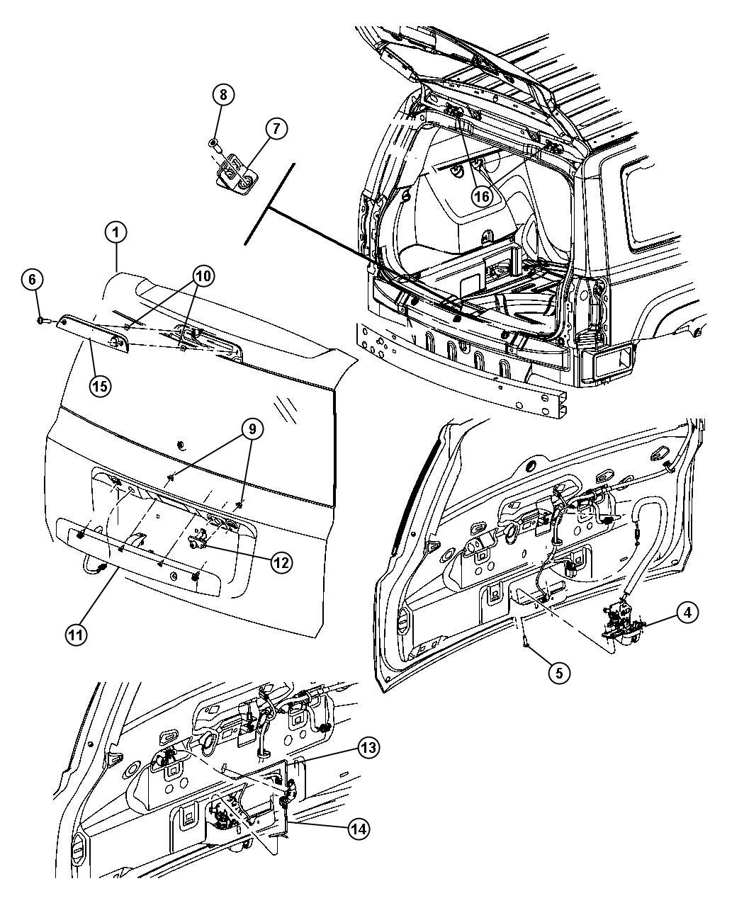 Diagram Liftgates,Patriot. for your Jeep