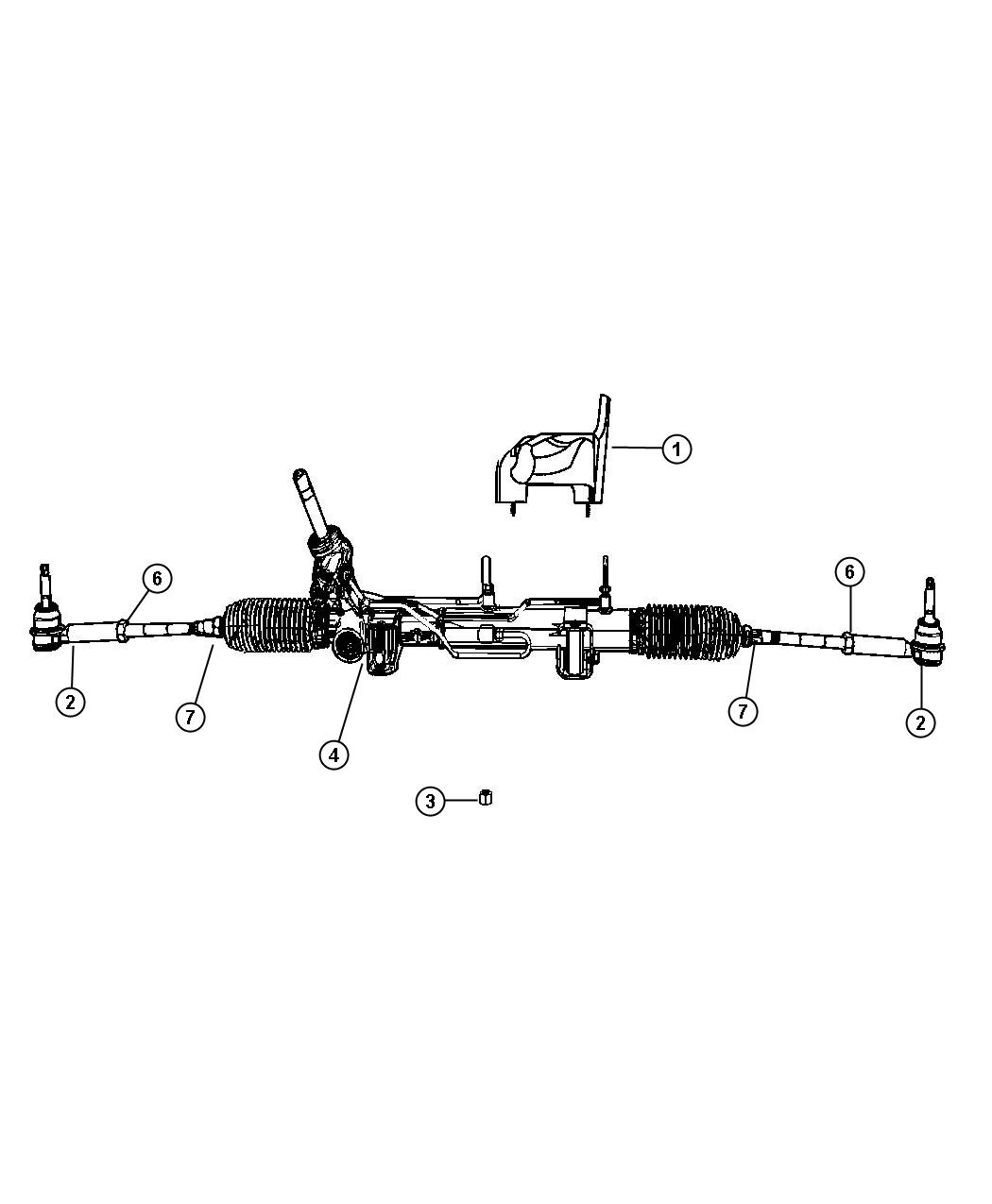 Diagram Gear Rack and Pinion. for your Jeep Grand Cherokee  