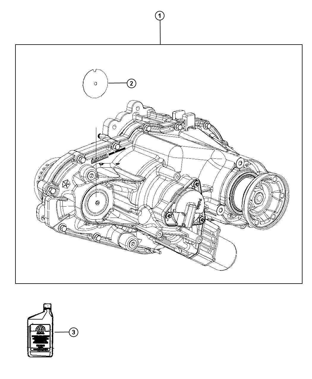 Diagram Transfer Case Assembly And Identification. for your Dodge Challenger  