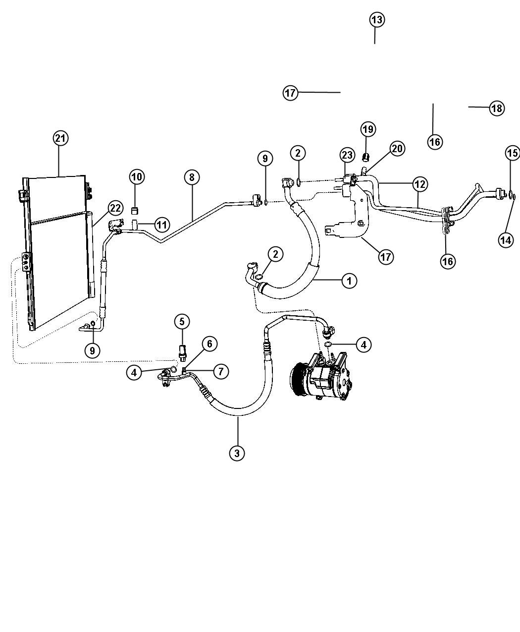 Diagram A/C Plumbing. for your Ram 1500  