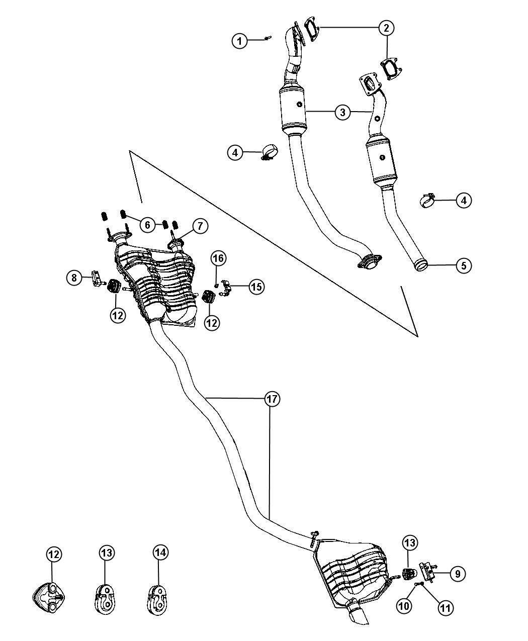 Exhaust System Single. Diagram
