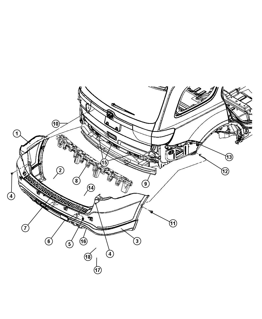 Fascia, Rear. Diagram