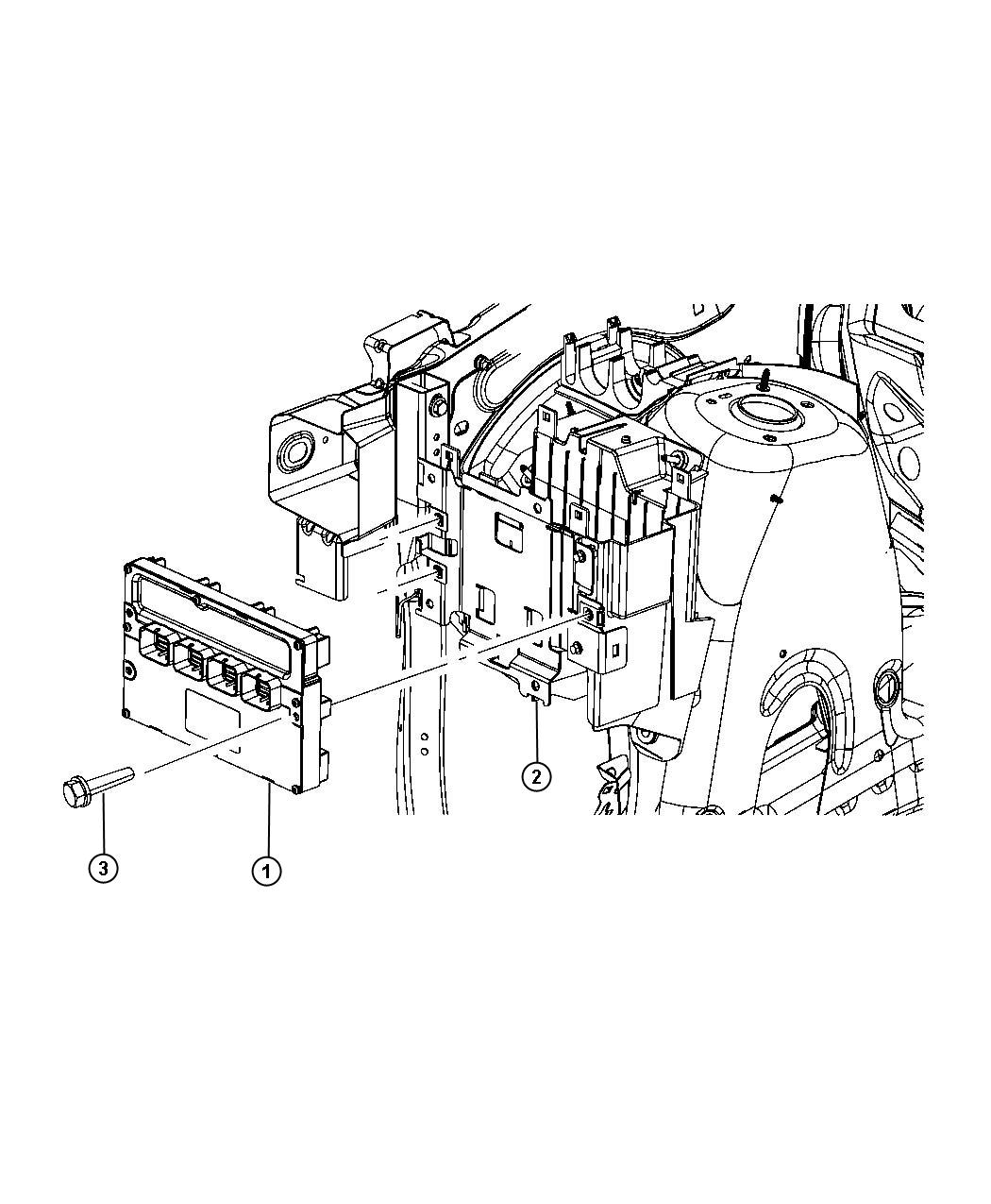 Diagram Modules Engine Compartment. for your 2007 Chrysler PT Cruiser   