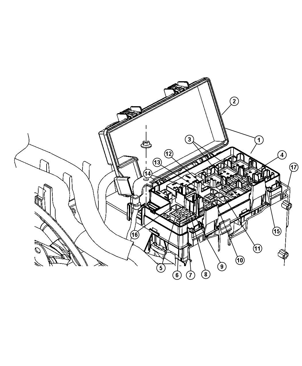 Diagram Power Distribution Center. for your 2002 Chrysler 300  M 