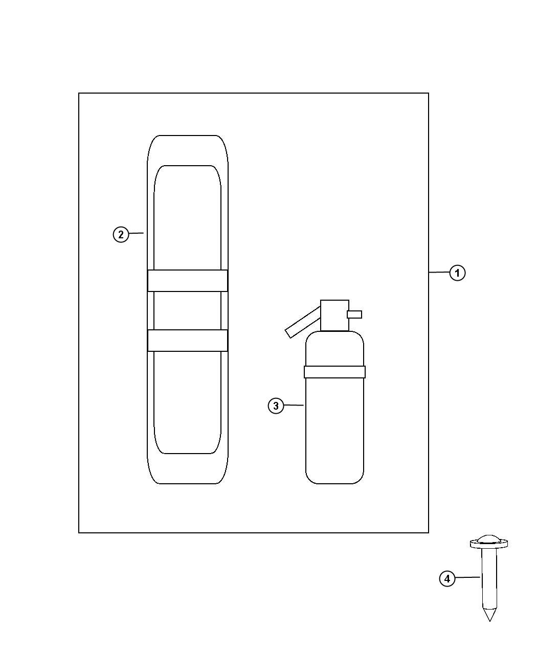 Diagram Emergency Kit. for your 2004 Chrysler 300 M  