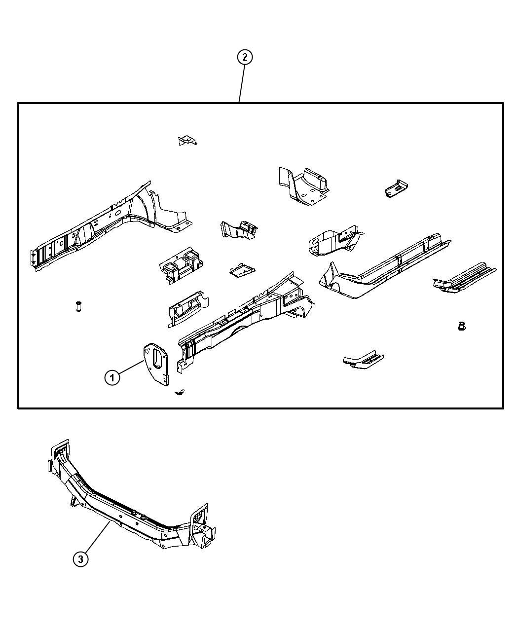 Diagram Frame, Front. for your 2001 Chrysler 300  M 