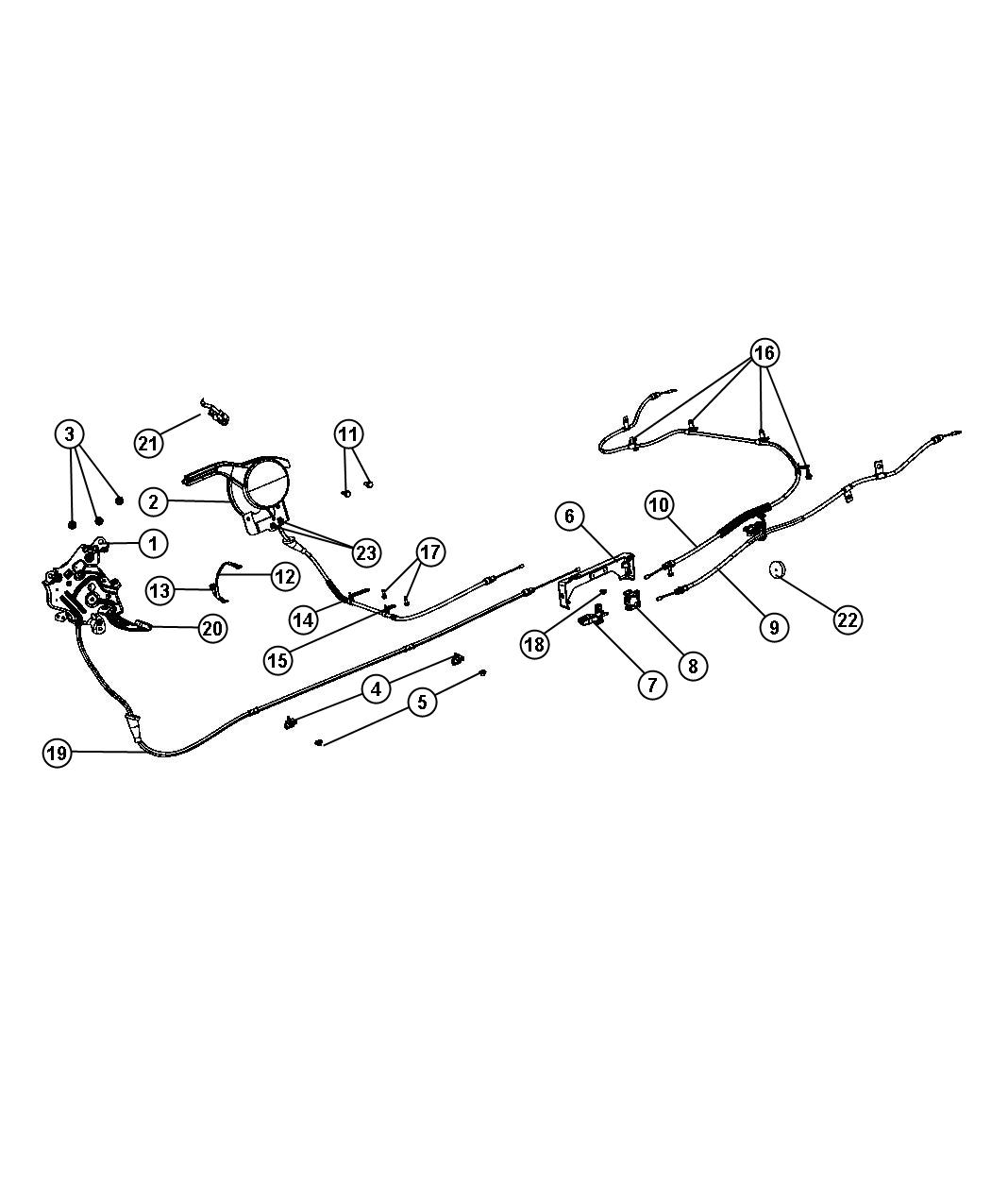 Dodge Journey Lever Parking Brake Cables Disc Rear St