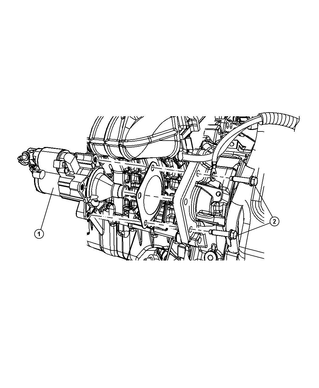 Diagram Starter and Related Parts. for your 2007 Dodge Grand Caravan   