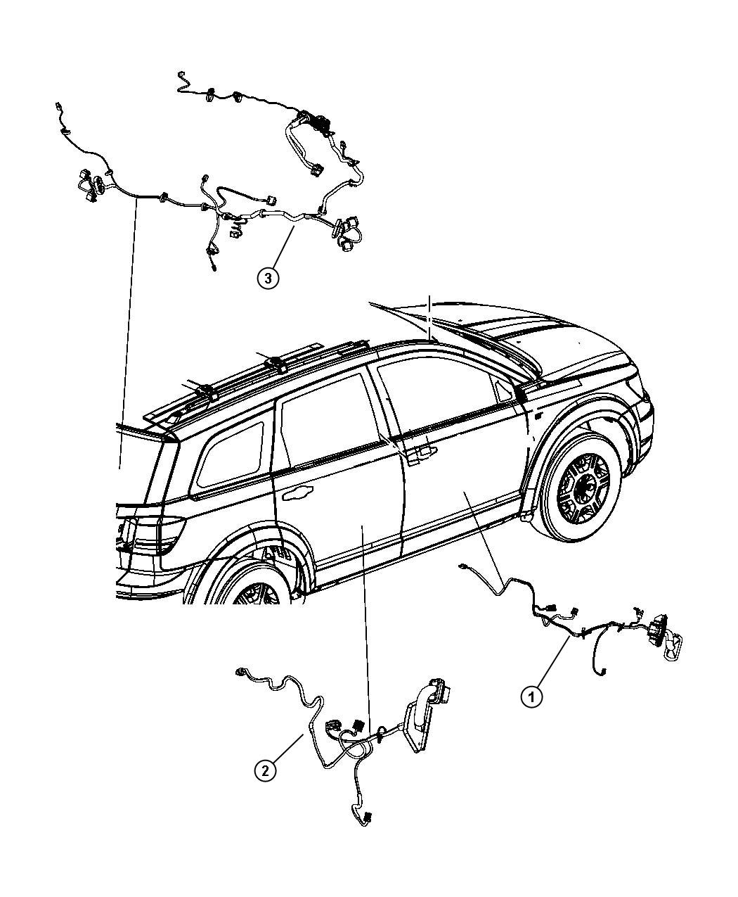 Diagram Wiring Doors and Liftgate. for your Dodge Journey  