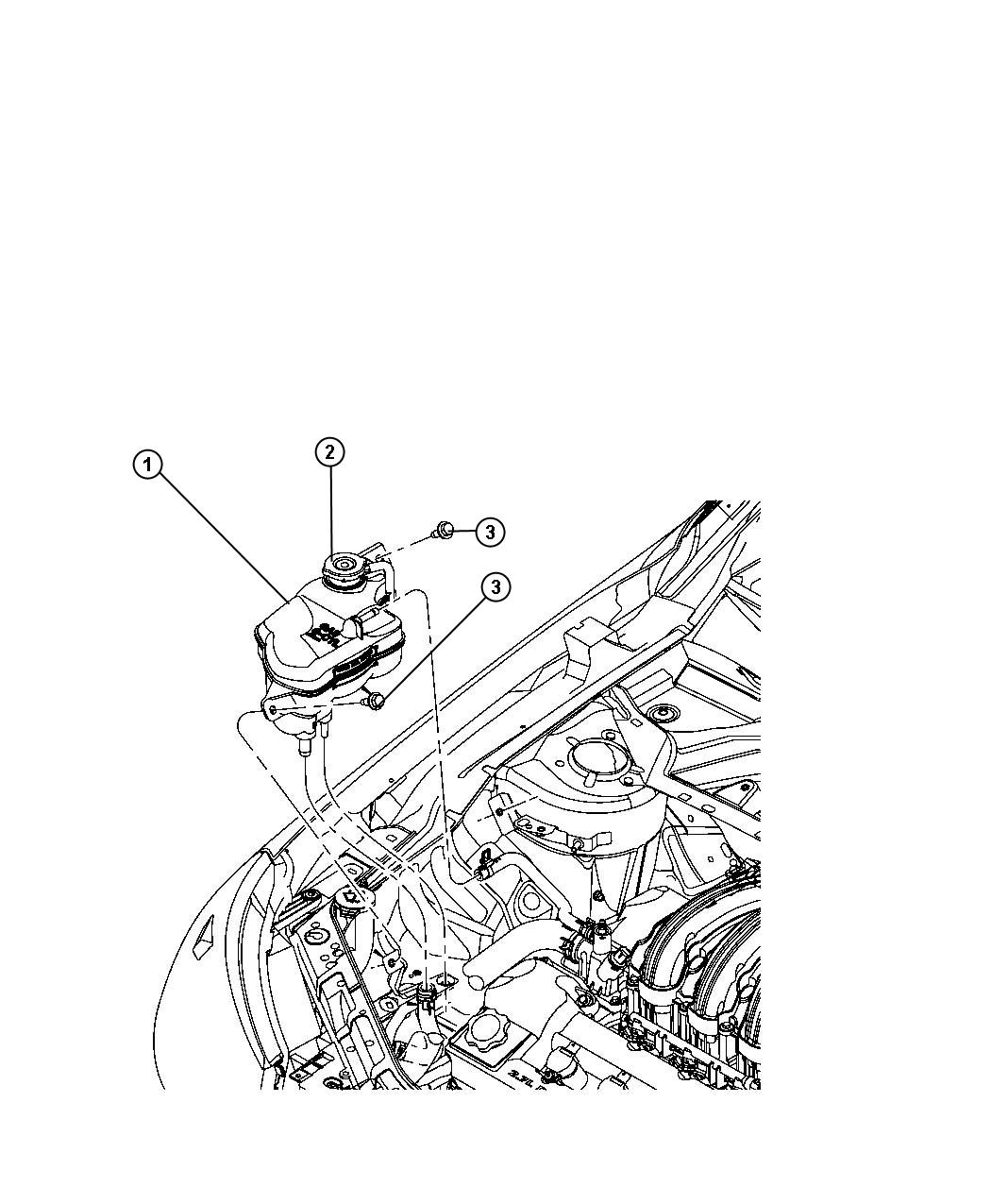 Diagram Coolant Recovery Bottle. for your 2011 Chrysler Sebring   