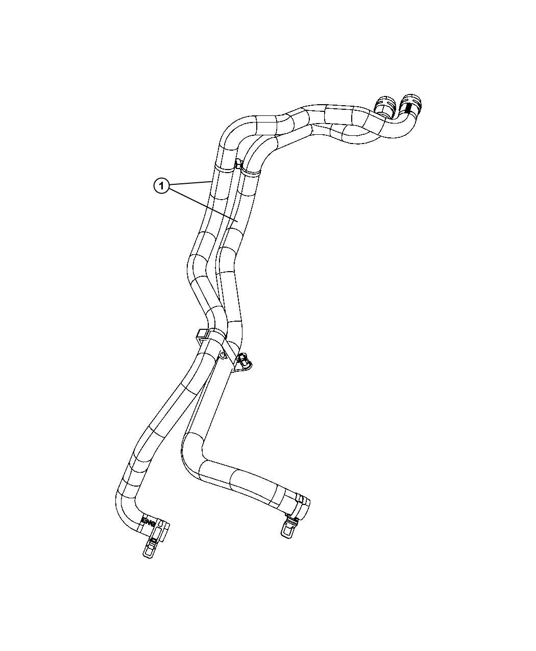 Diagram Heater Plumbing 3.8L [3.8L V6 SMPI Engine]. for your Jeep