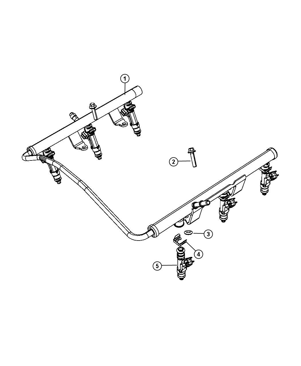 Diagram Fuel Rail 3.7L [3.7L V6 Engine]. for your Dodge Dakota  