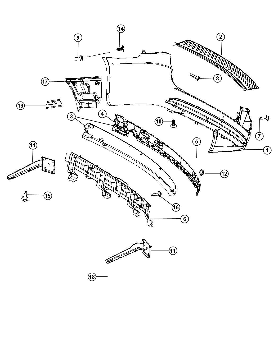 Diagram Fascia, Rear. for your Dodge Grand Caravan  