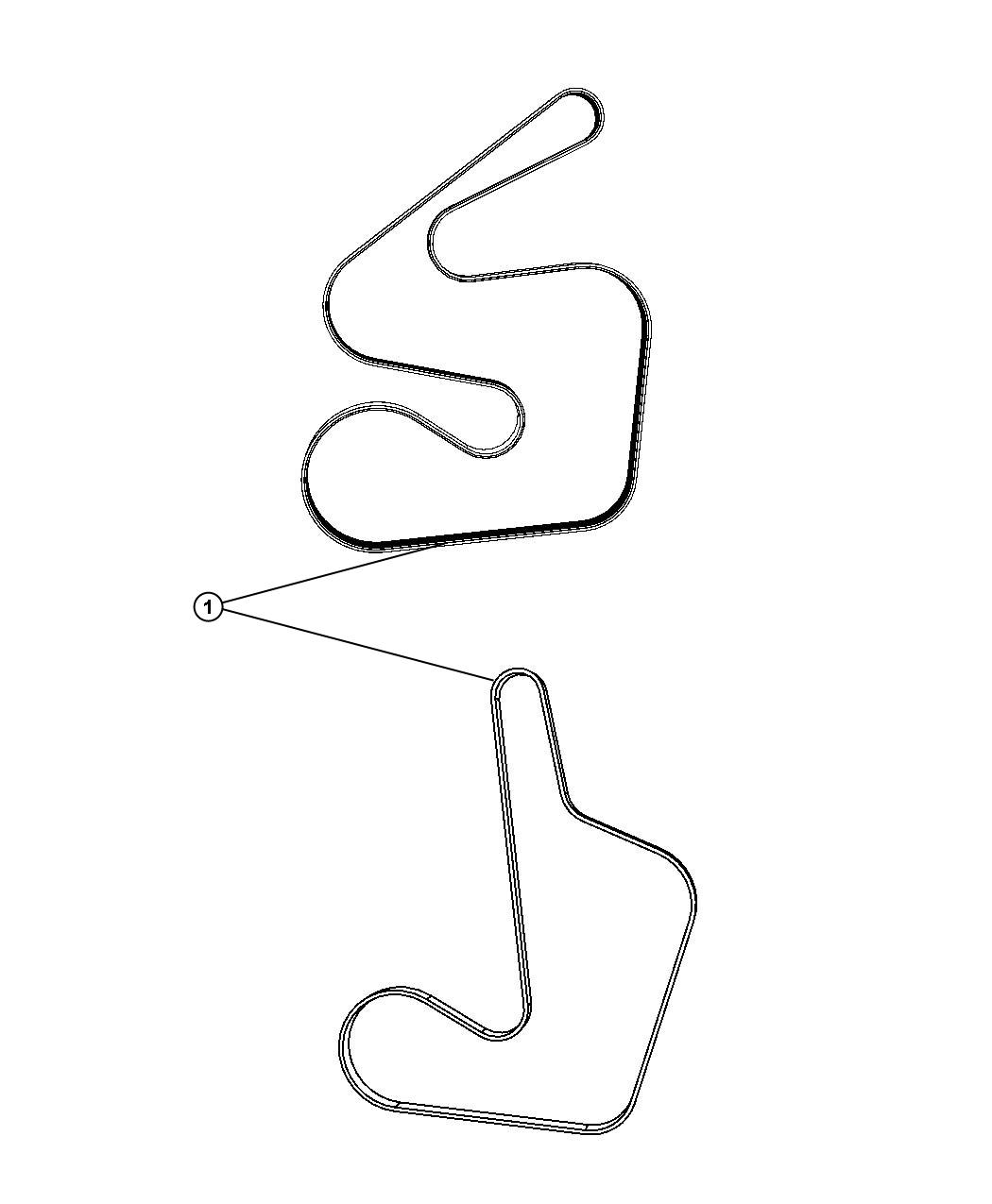 Diagram Belts Serpentine and V-Belts. for your Chrysler