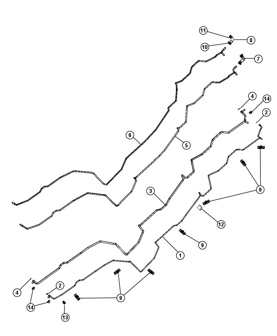 Auxiliary A/C and Heater Plumbing. Diagram