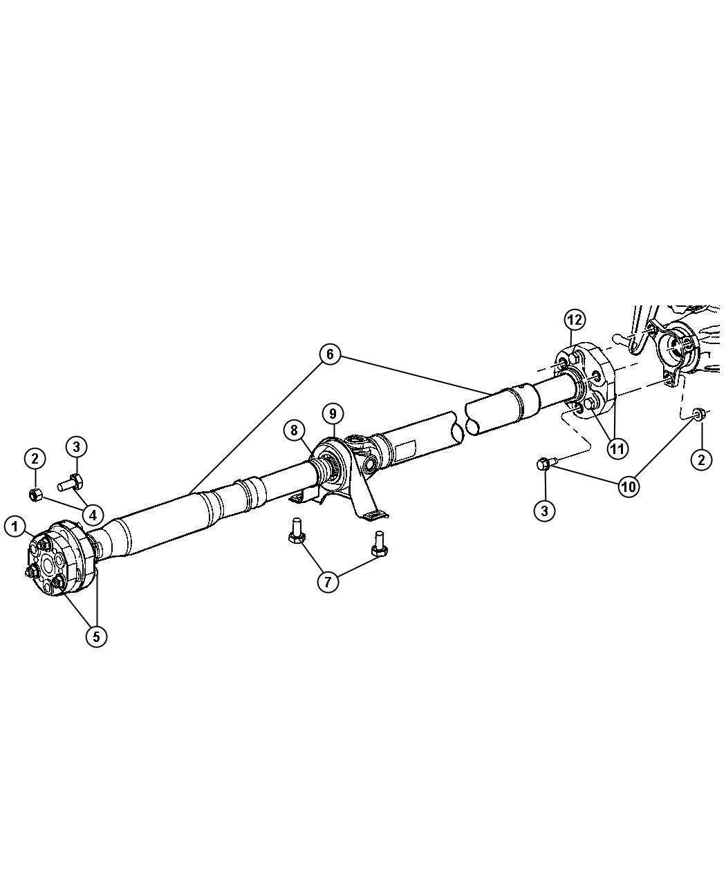 Diagram Shaft, Drive. for your Dodge