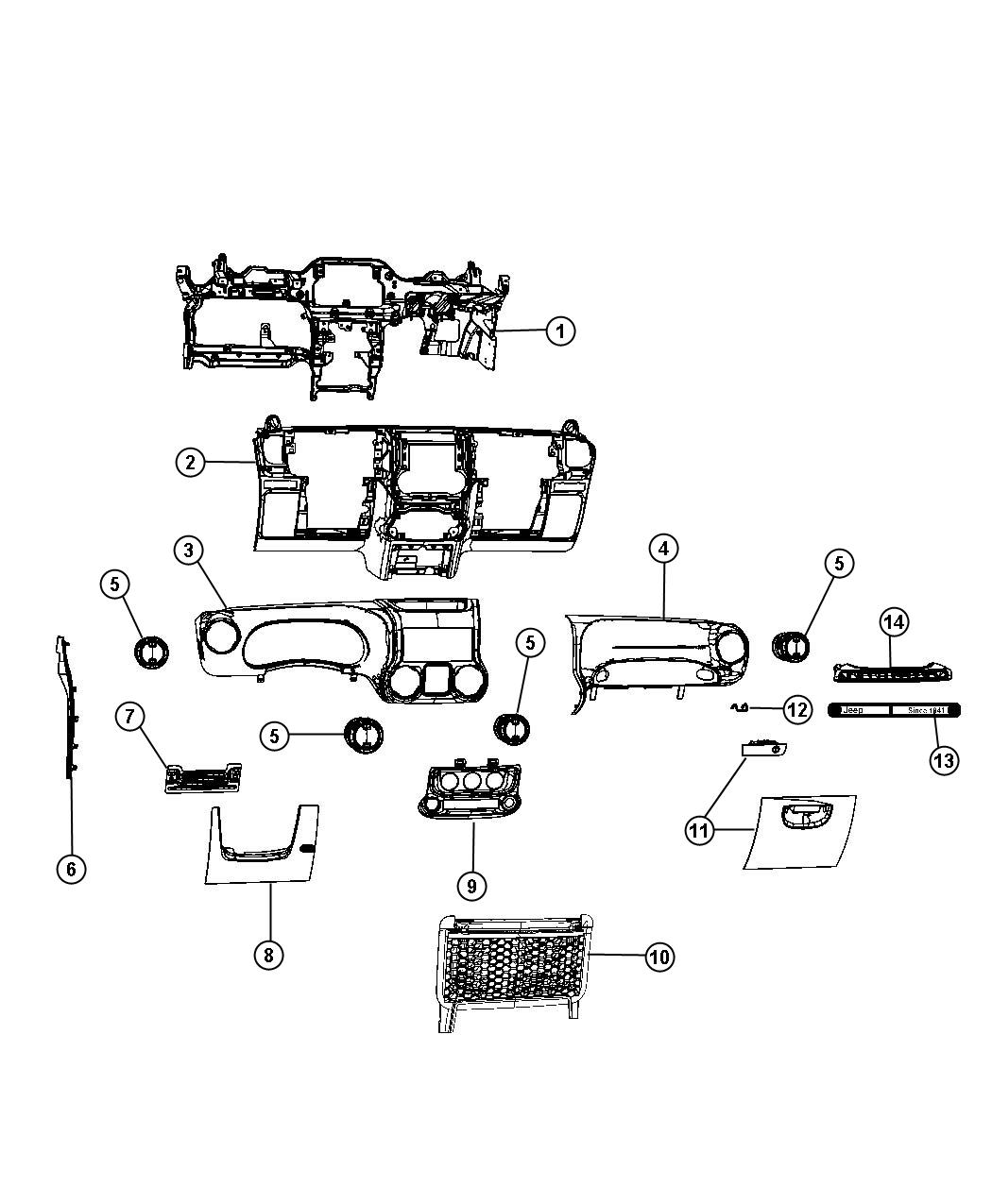 Instrument Panel. Diagram