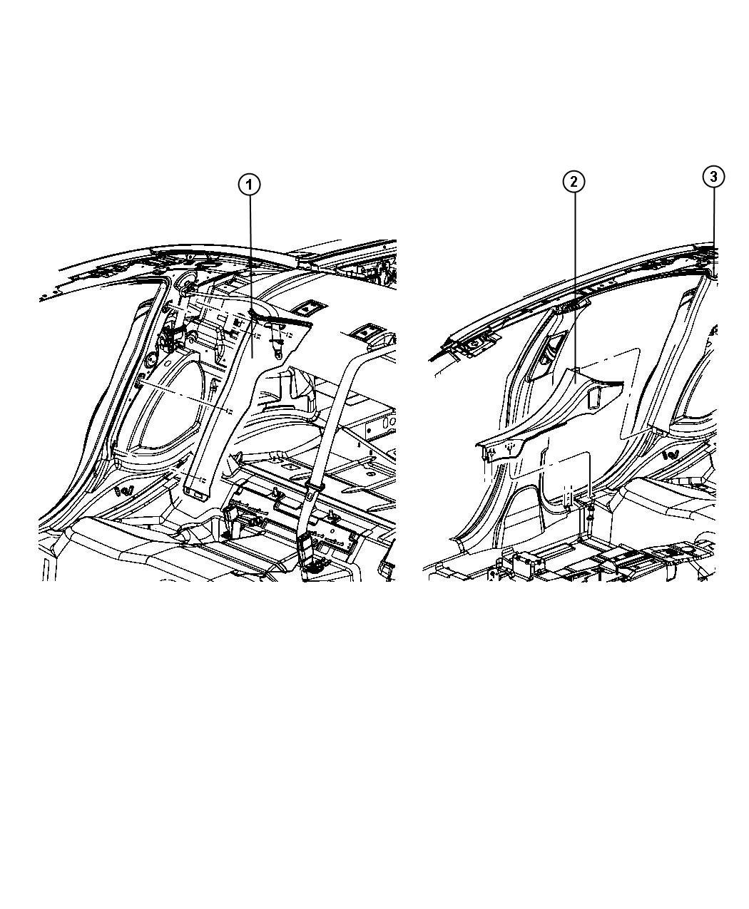 Interior Moldings and Pillars - C Pillar. Diagram