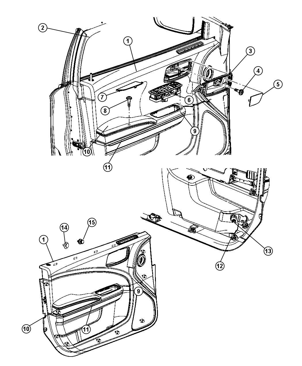 Front Door Trim Panels. Diagram