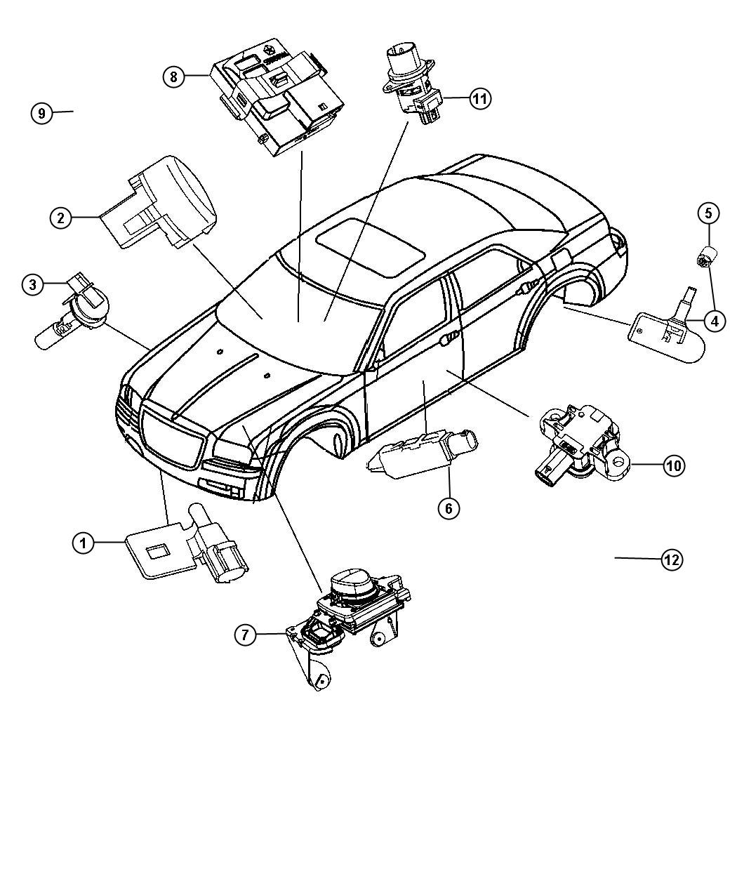 Diagram Sensors Body. for your Dodge Charger  