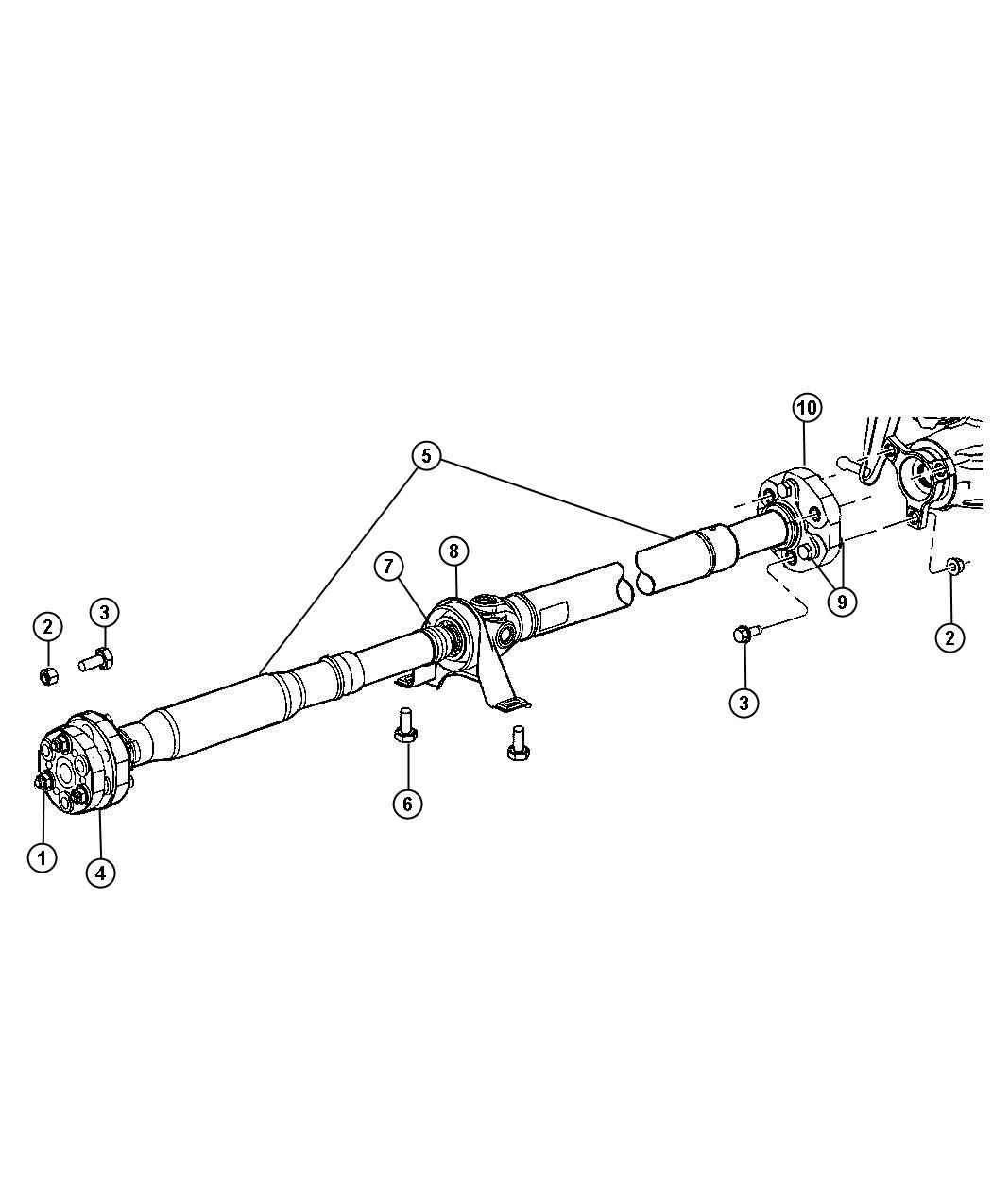 Diagram Shaft, Drive, Rear. for your Dodge Charger  