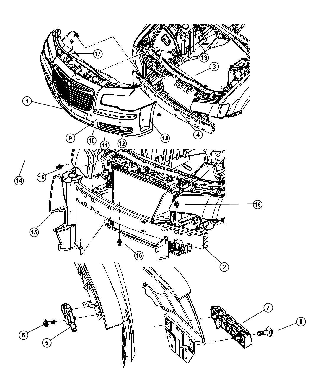 Diagram Fascia, Front. for your 2023 Dodge Charger   