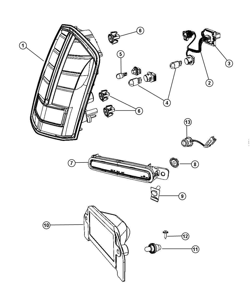 Diagram Lamps Rear. for your Chrysler