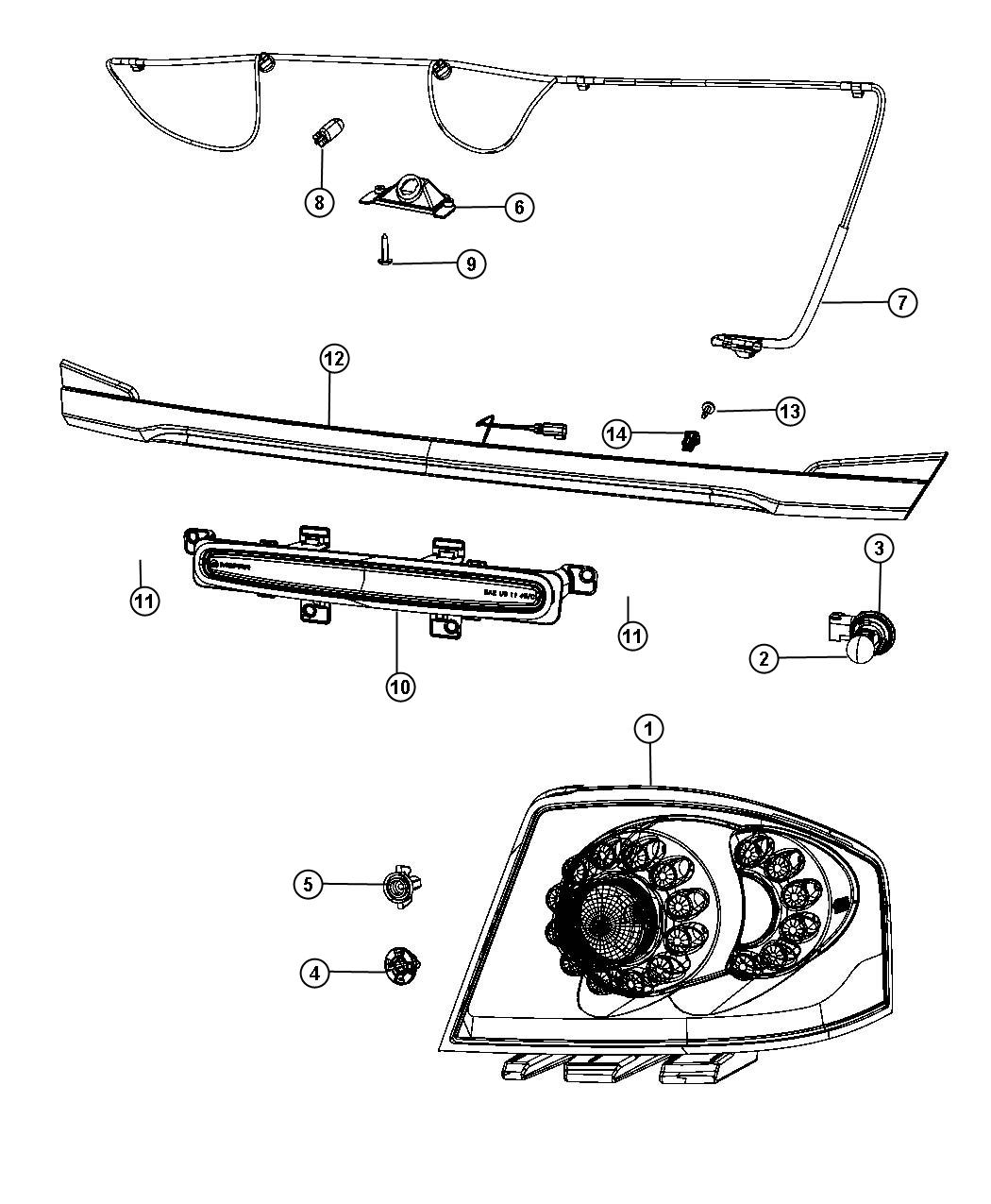 Diagram Lamps Rear. for your 2015 Dodge Journey   