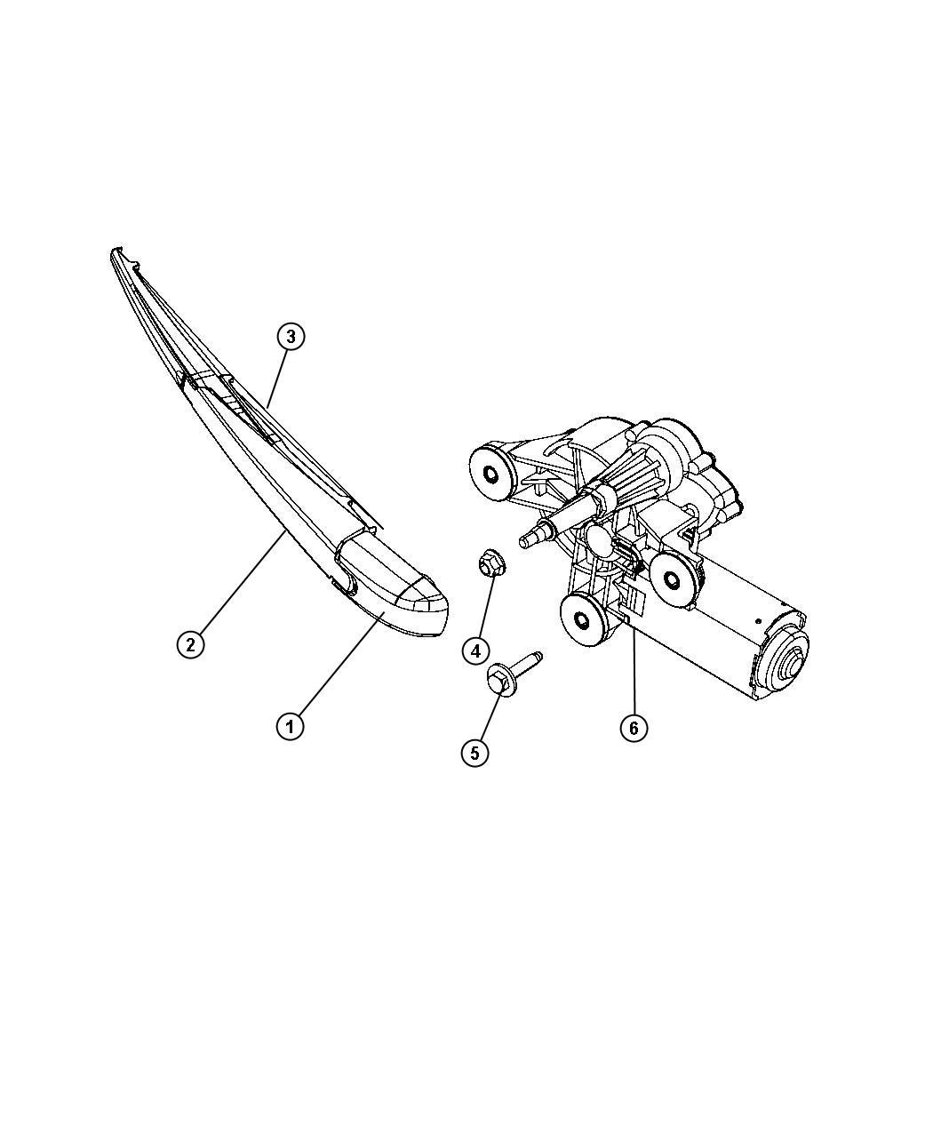 Diagram Rear Wiper System. for your Ram