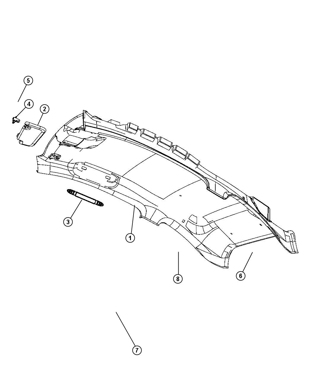 Headliners and Visors. Diagram