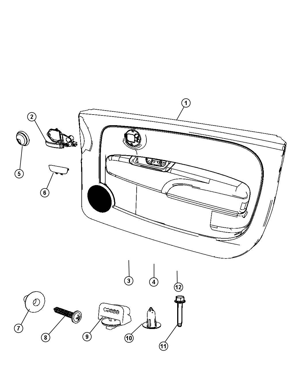 Front Door Trim Panels. Diagram