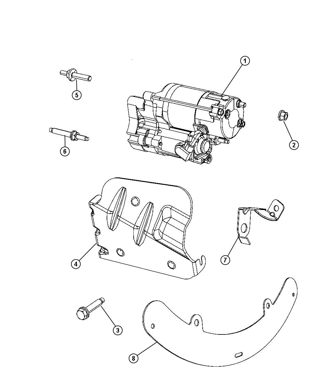 Diagram Starter and Related Parts. for your 2003 Chrysler 300  M 