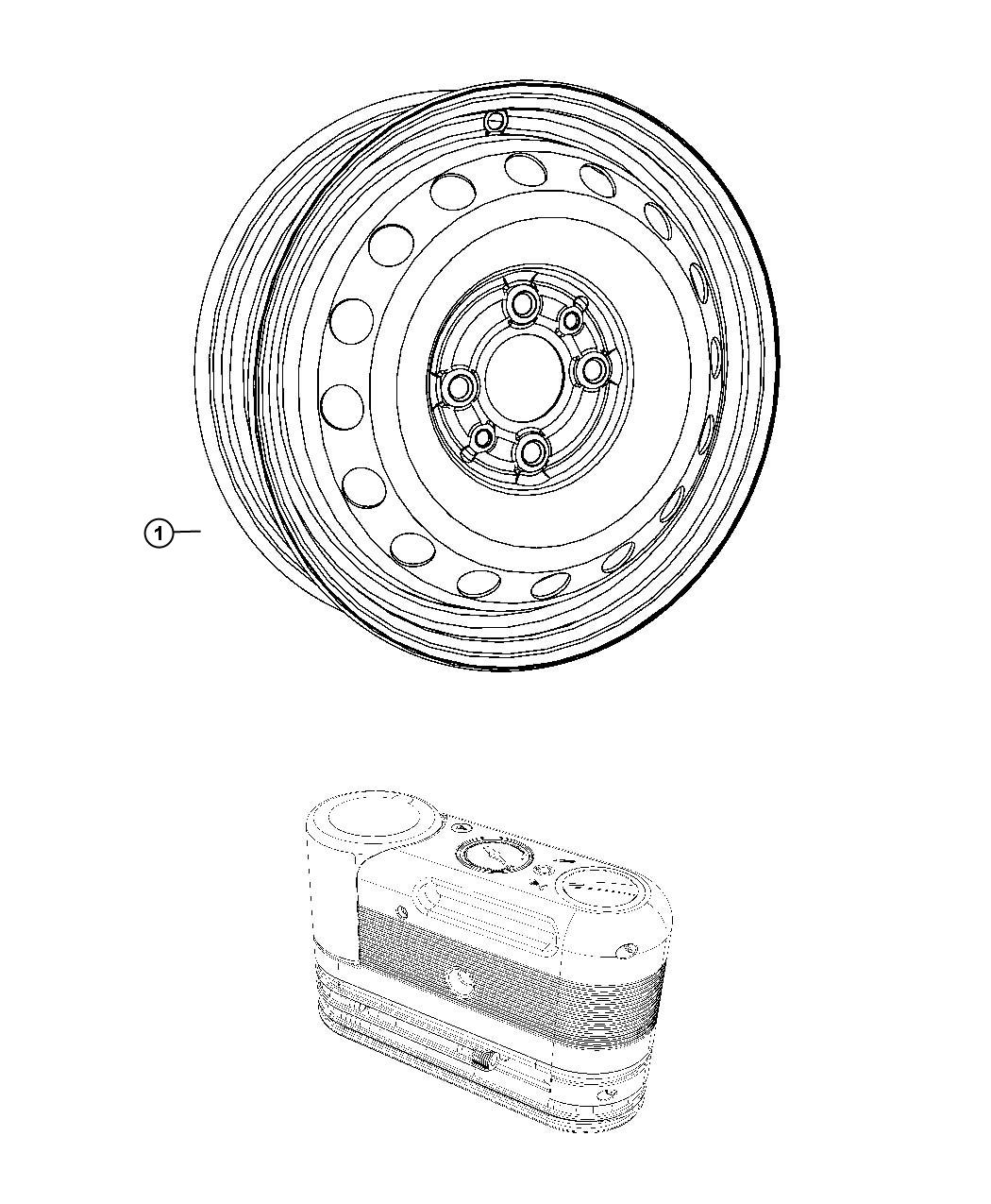 Spare Tire Stowage. Diagram