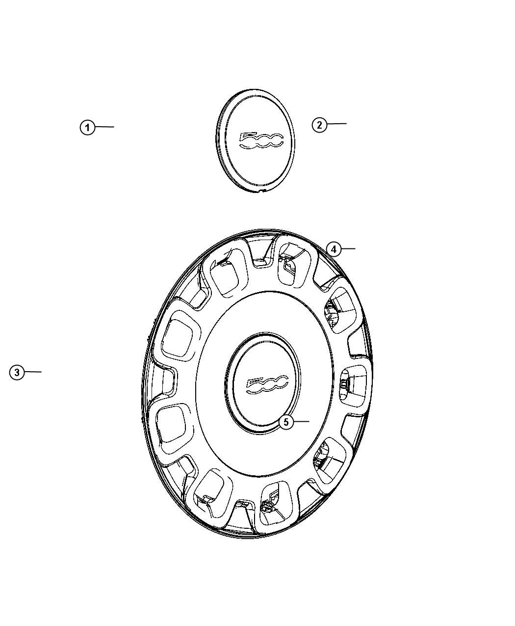 Diagram Wheel Covers And Center Caps. for your Chrysler
