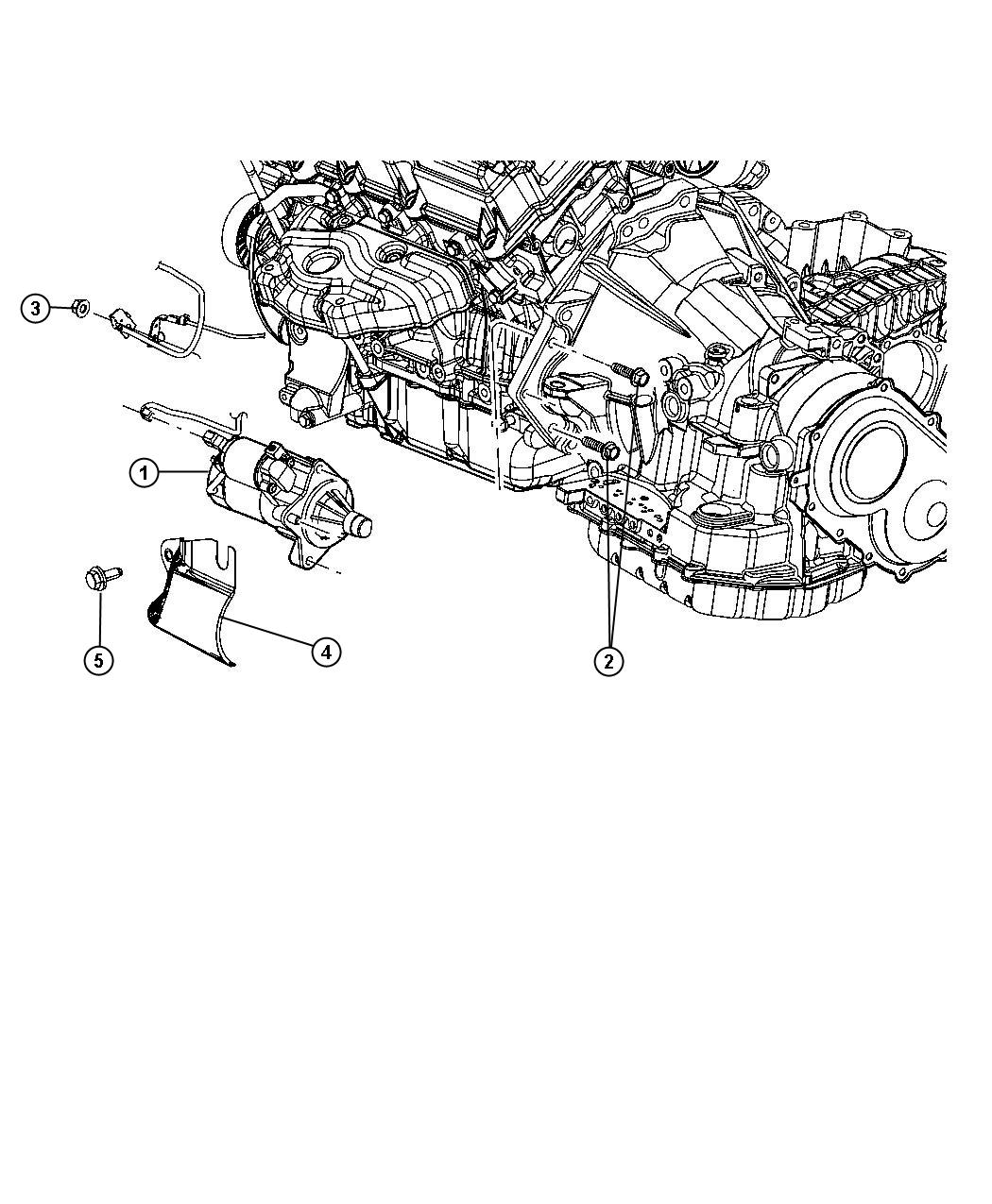 Diagram Starter and Related Parts 3.6L, [3.6L Mid V6 Engine]. for your 2007 Dodge Durango   